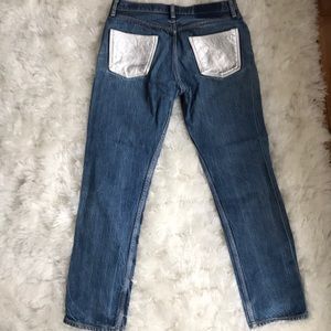 Nasty gal after party jeans silver pockets